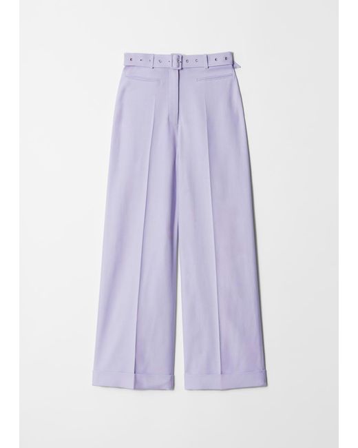 & Other Stories Purple Press-Crease Trousers