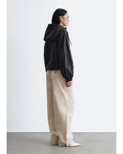 & Other Stories Black Hooded Anorak