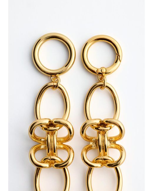 & Other Stories Brown Interlocking Chain Link Necklace