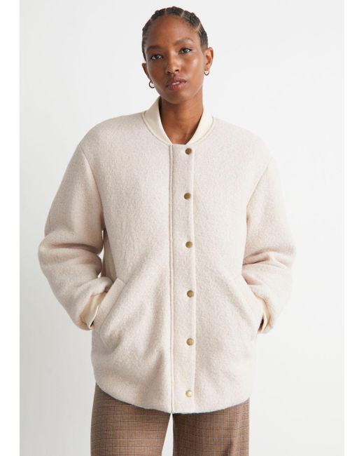 black wool bomber jacket womens