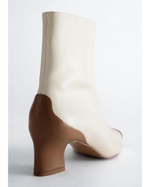 & Other Stories Natural Leather Ankle Boots