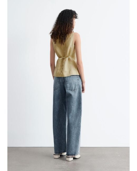 & Other Stories Natural Tailored Vest Top