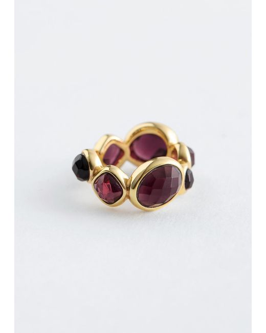 & Other Stories White Irregular Crystal Ring
