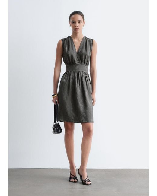 & Other Stories White Jacquard Mini Dress