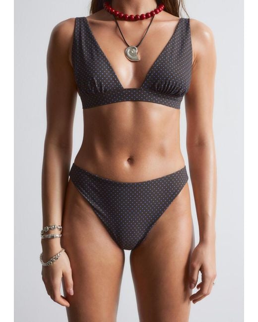 & Other Stories Brown High-Waist Bikini Briefs
