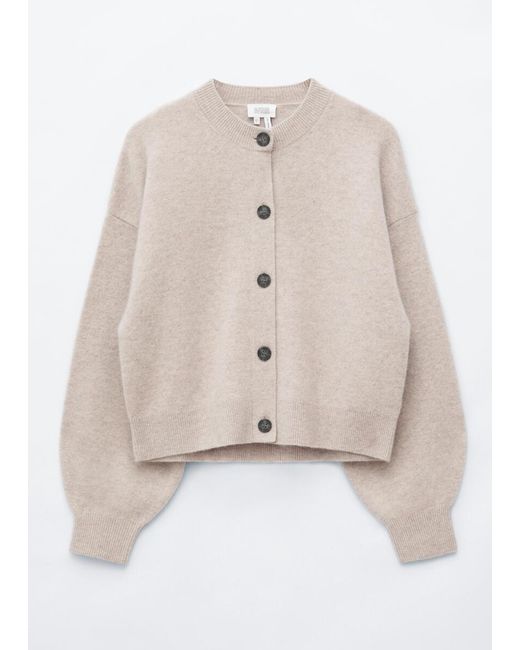 & Other Stories Gray Boiled Merino Cardigan