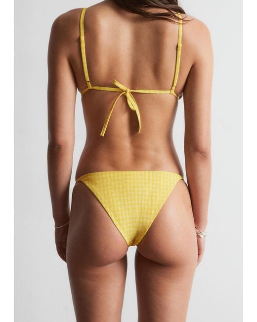 & Other Stories Brown Buckle-Detail Bikini Briefs