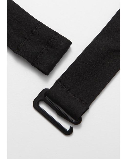 & Other Stories Black Halterneck Bikini Top