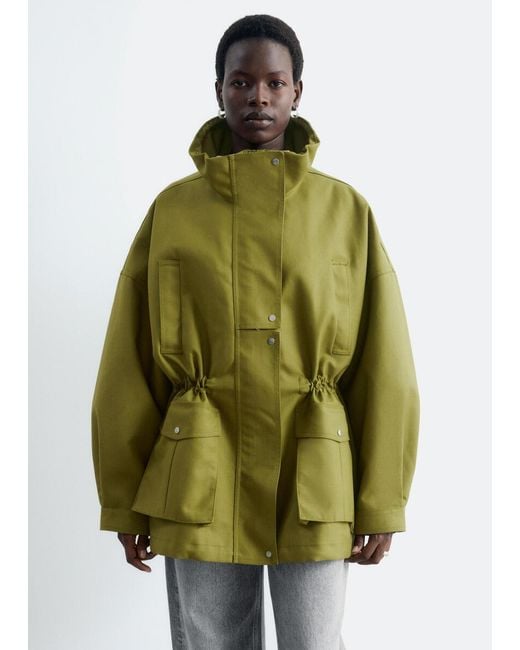 & Other Stories Green Oversized Utility Jacket
