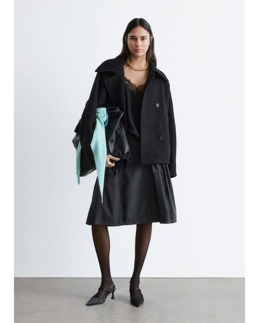 & Other Stories White Oversized Wool Jacket