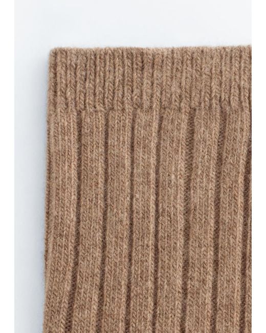 & Other Stories Natural Soft Wool Socks