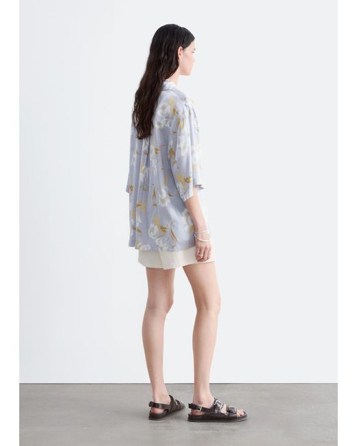 & Other Stories White Oversized Resort Shirt