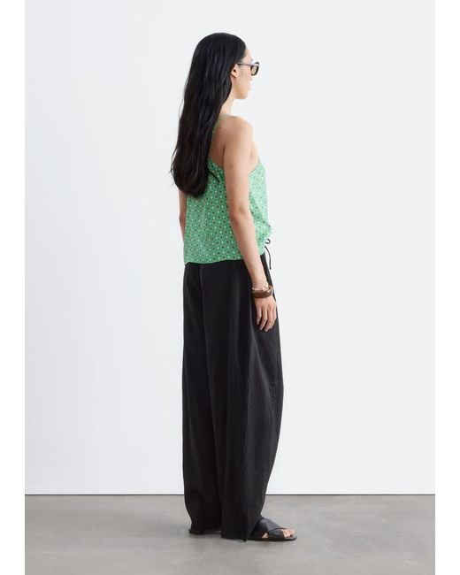 & Other Stories Black Wide-Leg Trousers