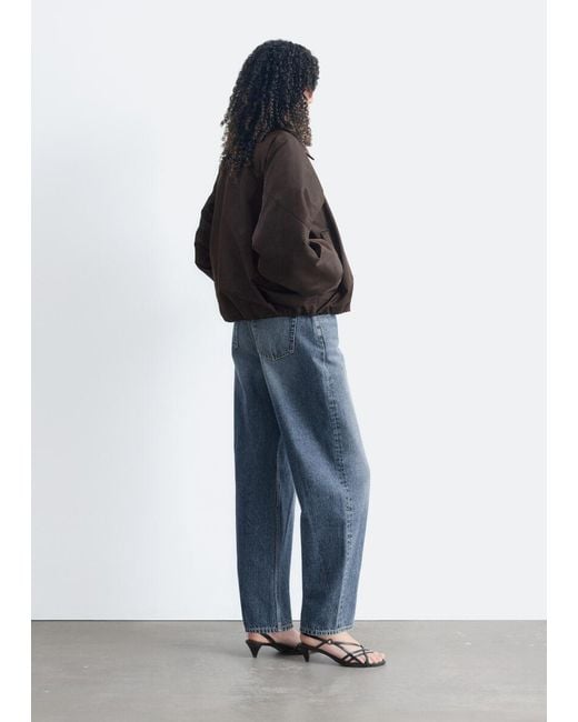 & Other Stories White Collared Bomber Jacket