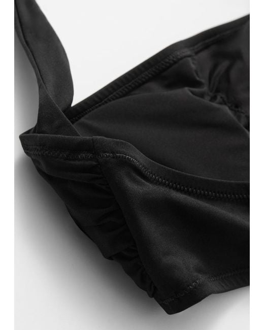 & Other Stories Black Halterneck Bikini Top