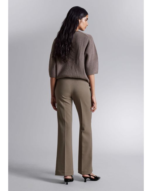& Other Stories Brown Flared Trousers