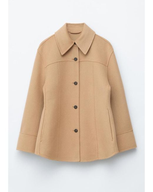 & Other Stories White Tapered Wool Jacket