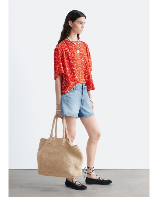 & Other Stories Gathered Crepe Blouse