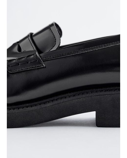 & Other Stories Black Chunky Leather Loafers