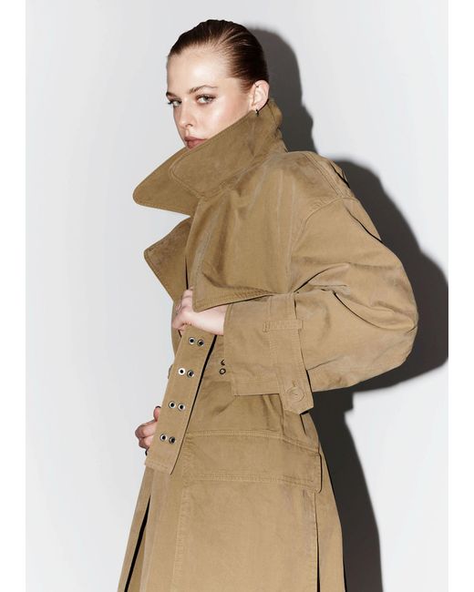 & Other Stories Natural Flap-pocket Trench Coat