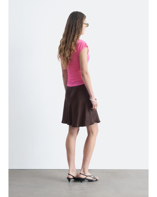 & Other Stories Pink Gathered Top