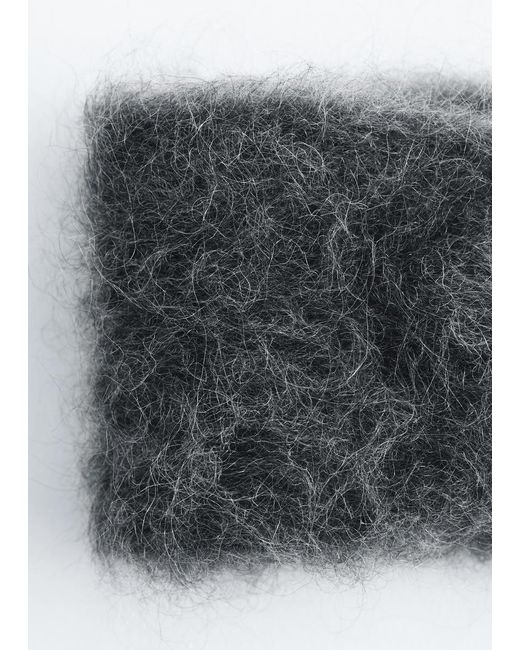 & Other Stories Gray Mohair-Blend Twist-Front Headband