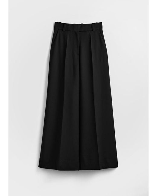 & Other Stories Black Wide Trousers