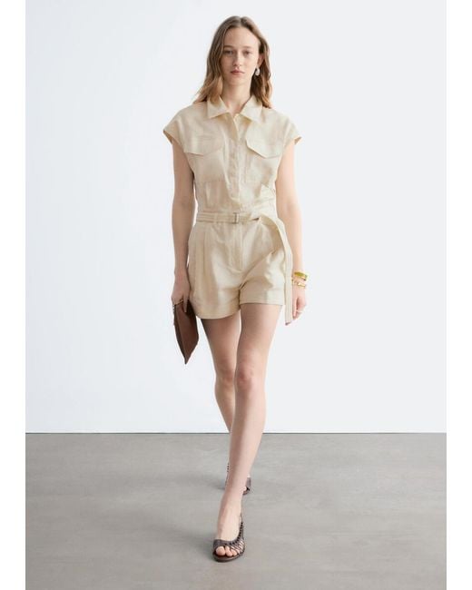 & Other Stories Natural Utility Playsuit