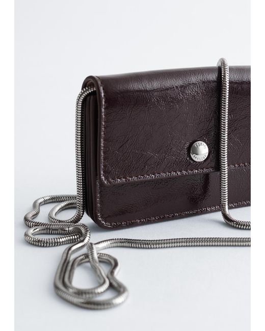 & Other Stories White Crossbody Leather Cardholder