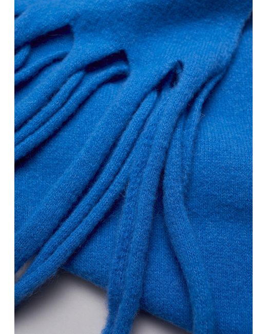 & Other Stories Blue Oversized Wool-blend Scarf