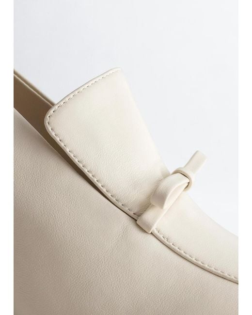 & Other Stories Brown Leather Loafer Pumps