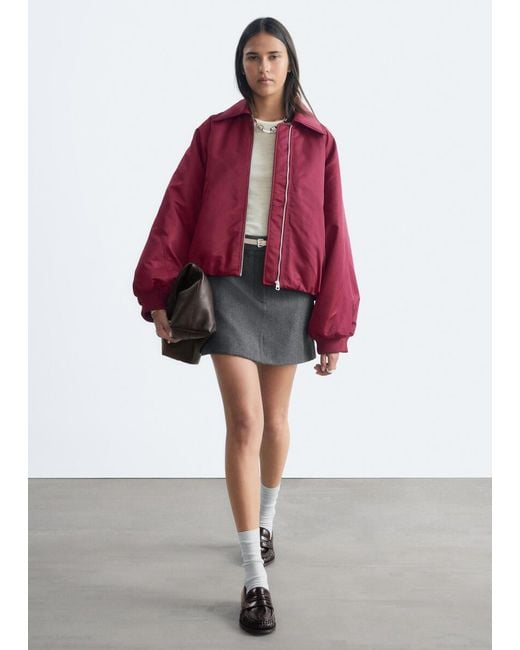 & Other Stories Collared Bomber Jacket