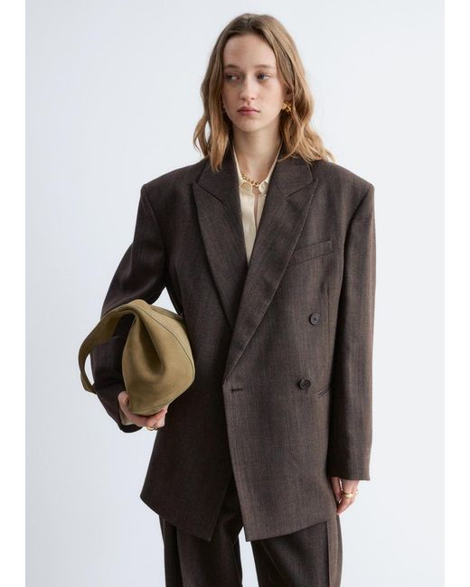 & Other Stories White Press-Crease Wool Trousers