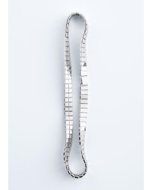 & Other Stories Blue Stacked Plate Necklace
