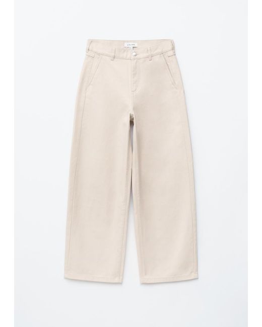 & Other Stories White Relaxed Wide-Leg Cotton Trousers