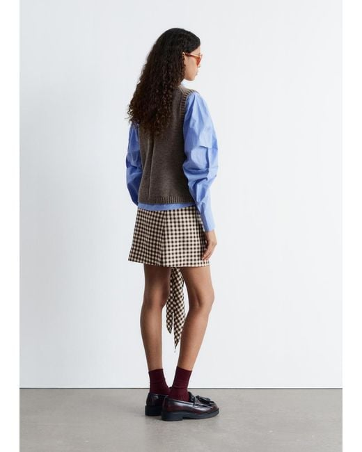 & Other Stories White Knitted Sweater Vest