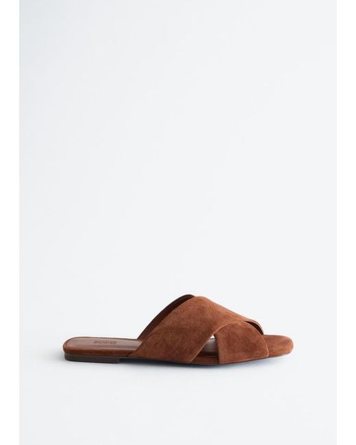 & Other Stories Brown Crossover Sandals