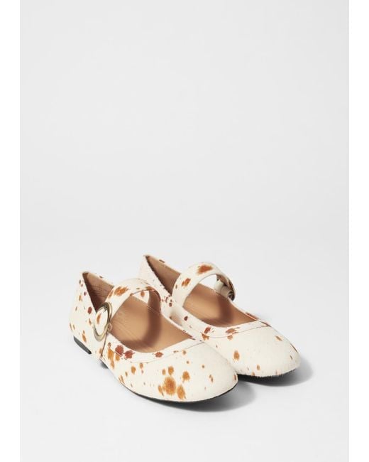 & Other Stories Gray Mary-Jane Ballet Flats