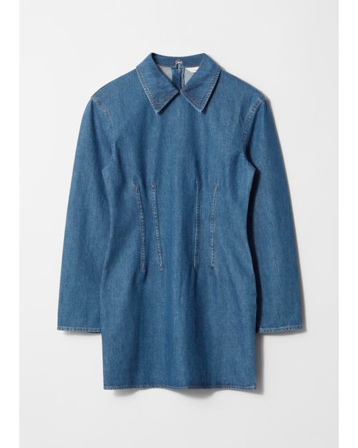 & Other Stories Blue Denim Mini Dress