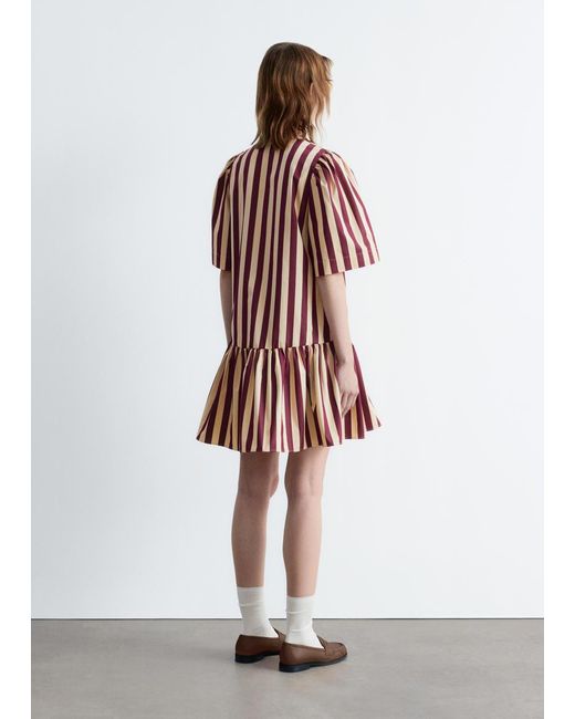 & Other Stories White Peplum Mini Dress