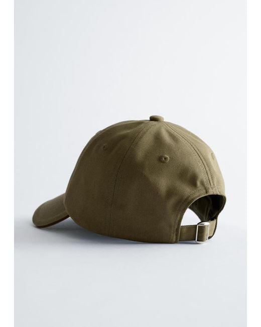 & Other Stories Green Cotton-Twill Baseball Cap