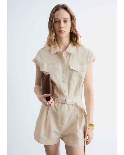 & Other Stories Natural Utility Playsuit