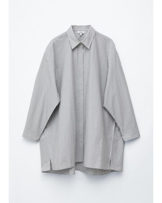 & Other Stories Gray Oversized Shirt Mini Dress
