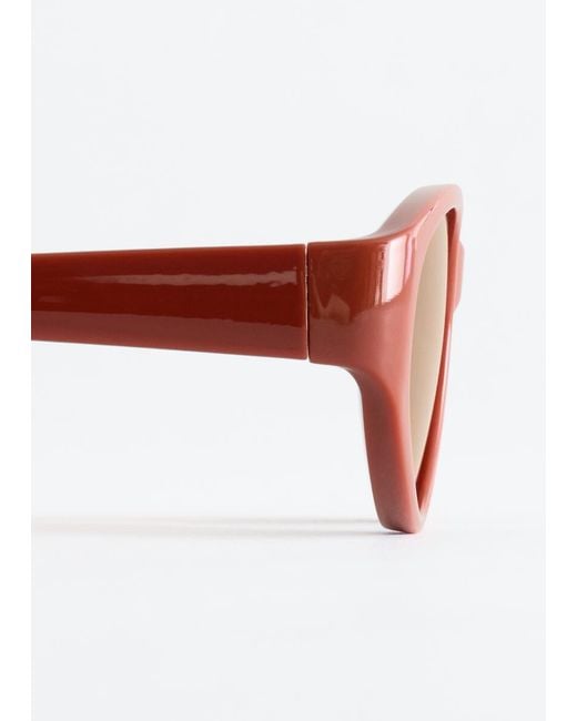 & Other Stories Blue Oval Cat-Eye Sunglasses