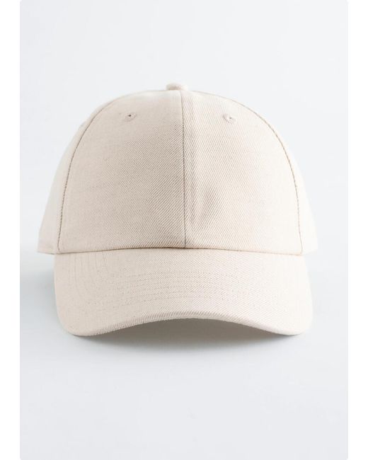 & Other Stories White Cotton-Linen Baseball Cap