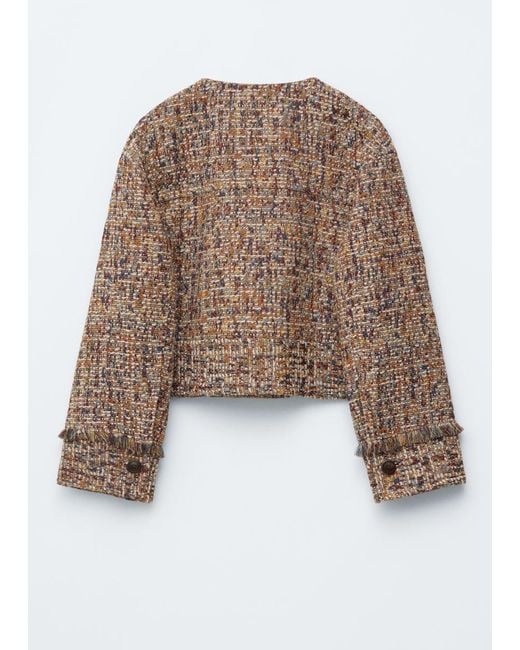 & Other Stories Natural Cropped Bouclé Jacket