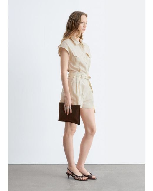 & Other Stories Natural Utility Playsuit
