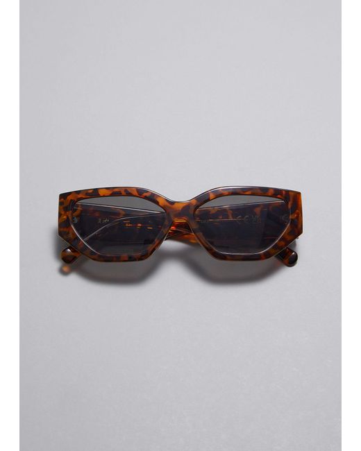 & Other Stories Gray Classic Cat-eye Sunglasses
