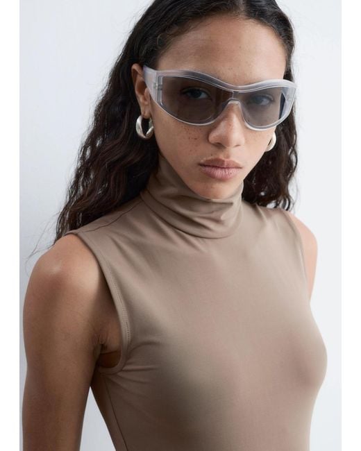 & Other Stories White Sleeveless Turtleneck Midi Dress