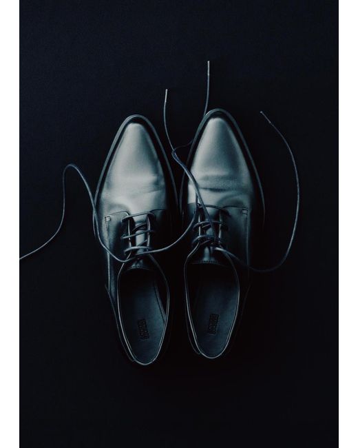 & Other Stories White Leather Derby Shoes